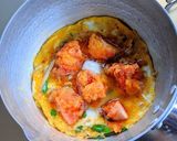 鶏の唐揚げ もやしニラ玉 & 丼作り方9写真