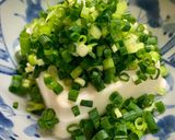 熱したごま油がけ＊青ねぎの冷やっこ作り方1写真