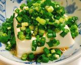 熱したごま油がけ＊青ねぎの冷やっこ作り方3写真