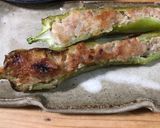万願寺唐辛子と福耳唐辛子の肉詰めグリル作り方8写真