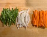 レンジで簡単！ひき肉と野菜の春雨炒め作り方1写真