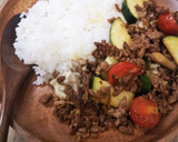 夏野菜とひき肉の和風カレー炒め作り方7写真
