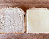 朝食にハムエッグ＆チーズトースト作り方1写真