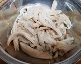 豆苗ととりむね肉のスープ作り方1写真