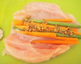 電子レンジで！カラフル野菜のチキンロール作り方2写真