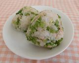 水菜とツナのおむすび作り方2写真
