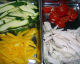 鶏ハムとズッキーニのサラダ作り方1写真