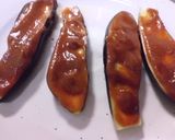 レンジで蒸し茄子の味噌ケチャチーズ作り方5写真