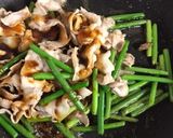 ニンニクの芽と豚バラ焼肉のタレ味♪作り方4写真