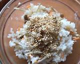 納豆とゴボウサラダご飯作り方2写真