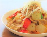 豚バラ肉とカラーピーマンのトマト味噌炒め作り方6写真