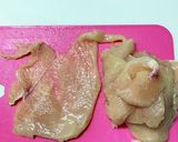 鶏ムネ肉の切り干し大根と梅巻き作り方4写真