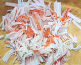 レンジ簡単豆腐とカニカマと枝豆の和風巾着作り方1写真