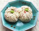 レンジ簡単豆腐とカニカマと枝豆の和風巾着作り方6写真