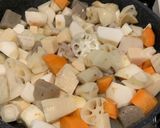 料理長直伝！フライパンで博多料理がめ煮作り方3写真