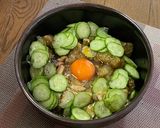 焼き茄子＆イワシ缶のあっさり丼作り方5写真
