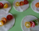 ♡カラフルミニトマトのイタリアン焼餃子♡作り方1写真