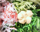 ささげ豆ときゅうりとカニカマのサラダ作り方4写真