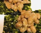 毎日の納豆●味つけ海苔でサンド作り方1写真