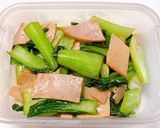 【簡単！】チンゲンサイとハムの炒め物！作り方5写真