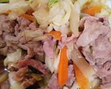 豚肉と野菜のハチミツ生姜ポン酢炒め作り方7写真