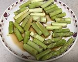 5分で?♡弁当♡アスパラのめんつゆバター作り方2写真