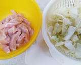 うちの定番！胸肉とキャベツのカレー炒め！作り方1写真