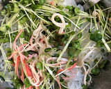 かいわれとカニカマとマロニーの中華和え作り方3写真