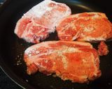 豚ステーキ♪生トマトとケチャップソース♪作り方4写真