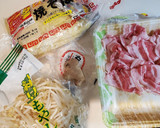 豚肉とザーサイともやしのあんかけ焼きそば作り方1写真