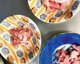 全てレンジ甘酢カレー味なす豚平焼き風作り方7写真