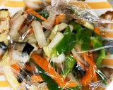 全てレンジ甘酢カレー味なす豚平焼き風作り方12写真