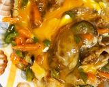 全てレンジ甘酢カレー味なす豚平焼き風作り方15写真