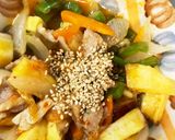レンジさつま芋豚こまキムチ甘酢青椒肉絲風作り方17写真