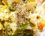 全てレンジ温野菜卵甘酢ネギ味チャンプル作り方25写真