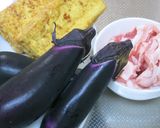 お茄子と厚揚げと豚肉のこってり炒め作り方1写真
