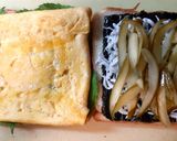 シラス、大葉、海苔のサンドイッチ作り方4写真
