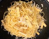 九条ねぎたっぷり釜揚げしらすたらこパスタ作り方2写真