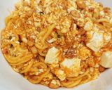 納豆in麻婆豆腐麺 ひとりランチ作り方3写真