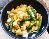 簡単ヘルシー☆カレー味噌味のひじきジャガ作り方8写真