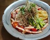 オクラと焼きナスサラダ蕎麦作り方10写真