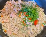 ガパオ風三色そぼろのスタミナ丼作り方6写真
