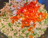 ガパオ風三色そぼろのスタミナ丼作り方7写真
