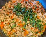 ガパオ風三色そぼろのスタミナ丼作り方9写真