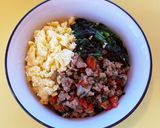 ガパオ風三色そぼろのスタミナ丼作り方10写真