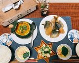丸ごとかぼちゃスープ海老団子入り作り方8写真