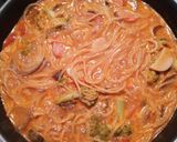 さっぱり煮のラストはトマトクリームパスタ作り方6写真