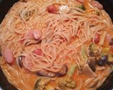さっぱり煮のラストはトマトクリームパスタ作り方7写真