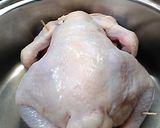 丸鶏をにんにく・塩・ごま油味で丸焼きに！作り方2写真