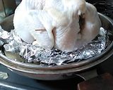 丸鶏をにんにく・塩・ごま油味で丸焼きに！作り方5写真